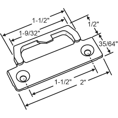 Strybuc Sash Lock Keeper White 50-804W
